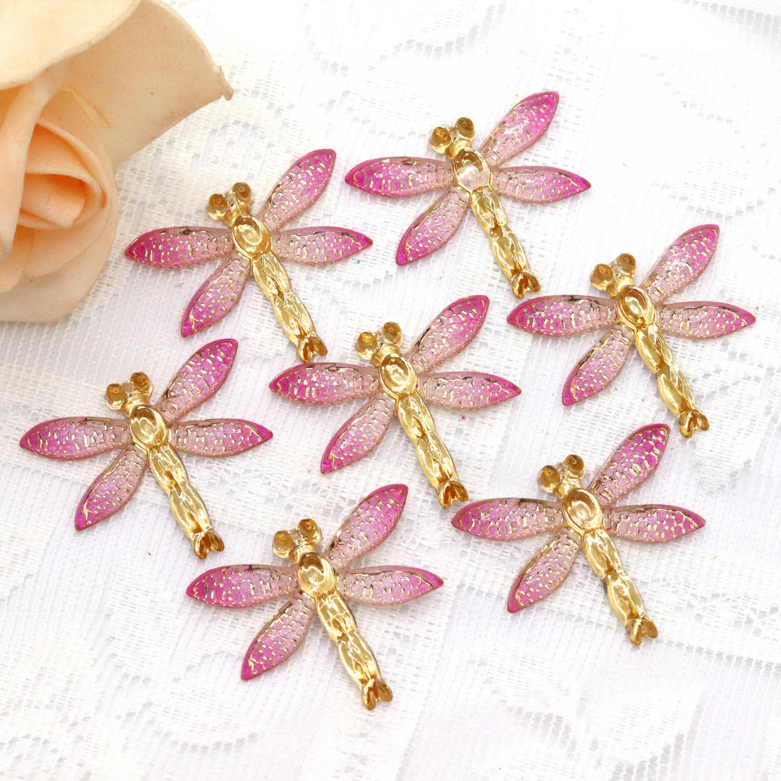 10pcs Shining Dragonfly Flat Back DIY Clothing Ornaments